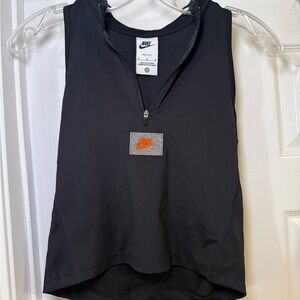 Nike Women's Black Zip-Up Tank Top